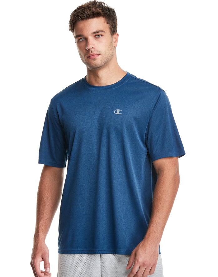 Champion Mens T-Shirt NZ - Double Dry® Blue ( 3679-UDMKX )